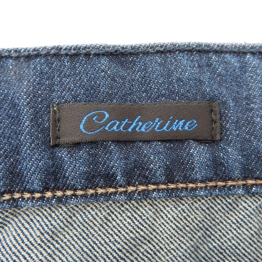 TWINSET Jeans Womens SEE MEASUREMENTS Catherine Embellished Distressed Denim - Picture 9 of 12